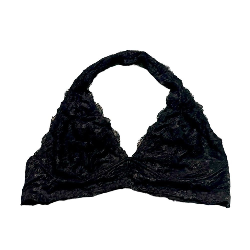 size large black lace halter Maurice’s bra